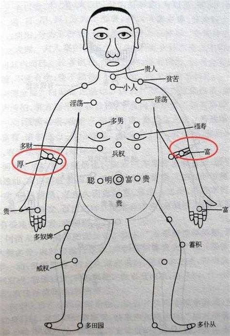 手臂痣图解|胳膊痣的位置与命运